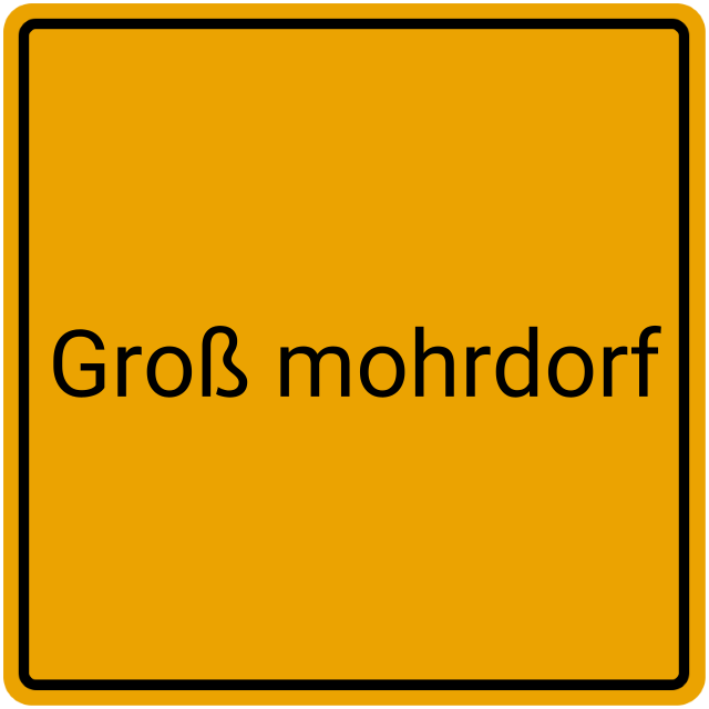 Meldebestätigung Groß Mohrdorf